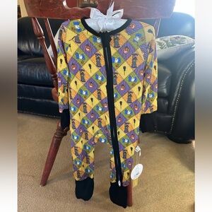 Gigi Closet Bamboo Halloween Fall Zippy Sleeper, 6-12 months, Fold Over Cuffs